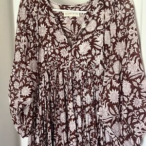 Daughters of India Kyra Midi Dress Wine XS